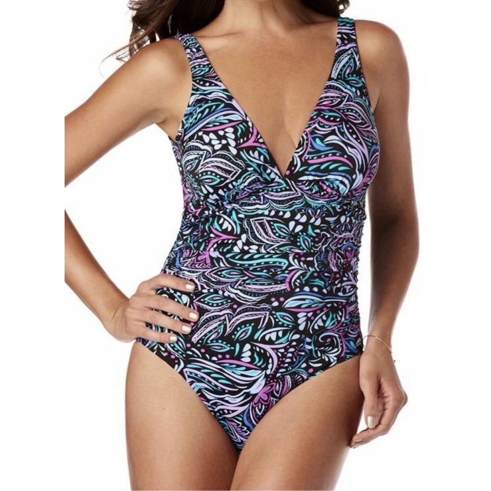 MAGICSUIT MIRACLESUIT 14 swimsuit slimming ruched one piece gypsy presley Twist